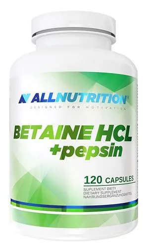 Betaine HCL + Pepsin, 120 capsule, AllNutrition