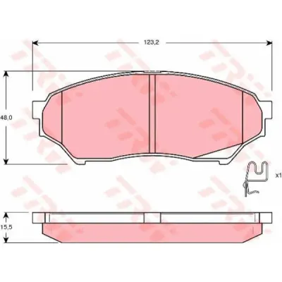 Set placute frana, frana disc TRW GDB3270