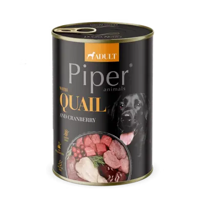 Piper Adult Dog, Prepelita si Merisoare, 400 g