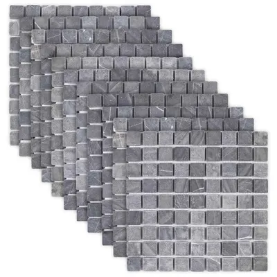 vidaXL Plăci de mosaic Gri 30 x 30 cm Marmură