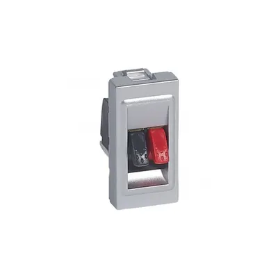 Priza audio Mosaic - Difuzor - 4 mm² terminal - 1 module - alu