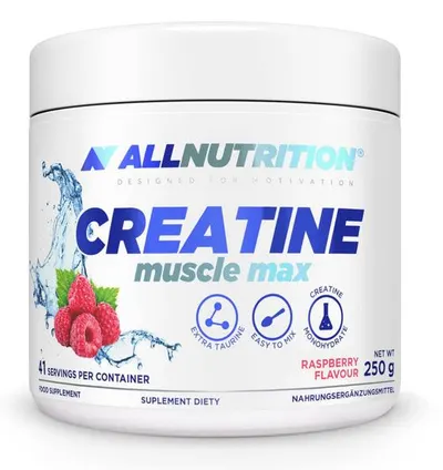 Creatine Muscle Max, zmeură, 250 g, AllNutrition