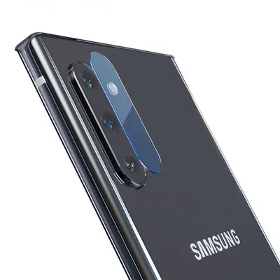 Folie plastic semi-dur camera video spate, Compatibila cu Samsung Note 10, transparenta, stil lupa, subtire, antizgarieturi Engros