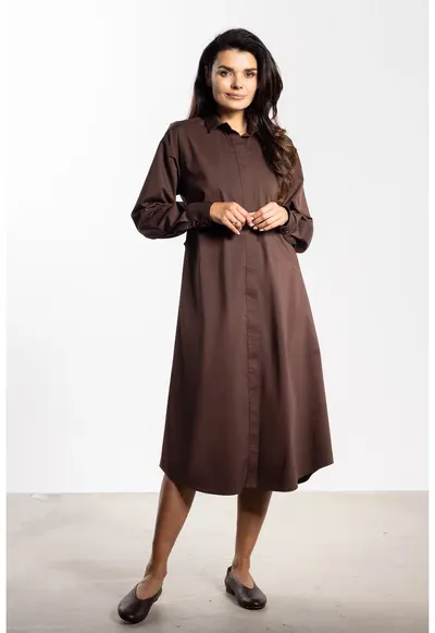 Rochie A736 - ciocolatiu - nylon - spandex