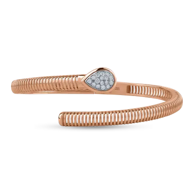 Bratara din aur roz cu diamante de 0.2ct