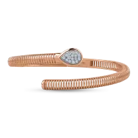 Bratara din aur roz cu diamante de 0.2ct