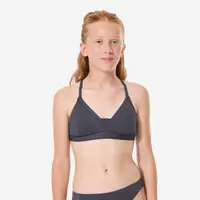 Bustieră de baie lurex surf spate în X reglabil Lizy Negru Fete