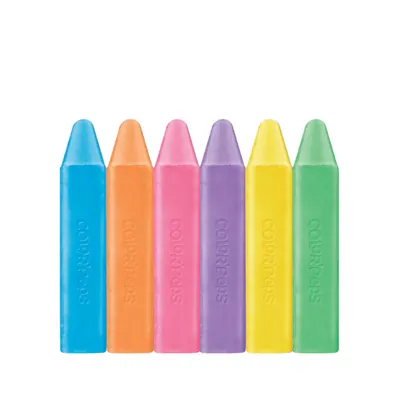 Creta color, patrata, 6buc/cut, pentru asfalt, Maped ColorPeps
