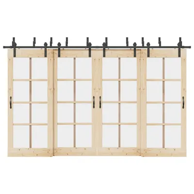 Gossi set feronerie pentru usi glisante, negru, 366 cm, otel