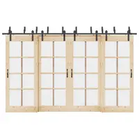 Gossi set feronerie pentru usi glisante, negru, 366 cm, otel