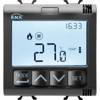 ESAY Termostat - management umiditate - 2 module - NEGRU - CHORUS