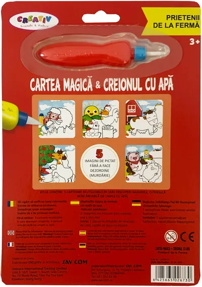 Cartea magica & creionul cu apa. Prietenii de la ferma