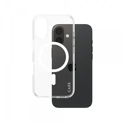 Husa MagSafe pentru Apple iPhone 16, PanzerGlass, Care Urban Combat, Transparenta Alba