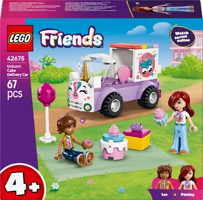 Constructor LEGO Friends - Mașină de livrare tort unicorni (42675)