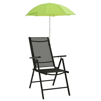 Gossi umbrele pentru scaun de camping, 2 buc., verde, 105 cm