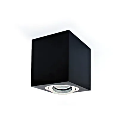 Edda Square-CL MR16, GU10, 10W, 230V, adjustable, negru