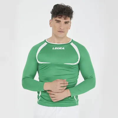 Barbati Running Tricou Traspirant Taipei ML Alb-Verde