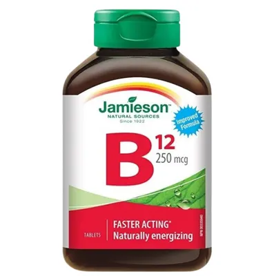Vitamina B12 250 mcg cu absorbtie rapida, Jamieson | 35 tablete