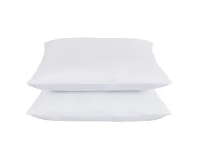 Set 2 perne Somnart Belina din microfibra, lavabile la masina, alb 70 x 70 cm