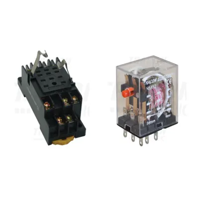 Pachet Releu Miniaturizat 110V AC si Soclu Compatibil RM12
