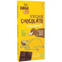 Ciocolata cu cocos, bio, 80g, Super Fudgio
