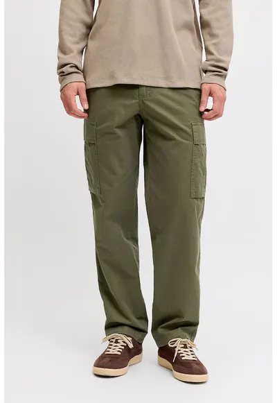 Pantaloni cargo relaxed fit - Verde masliniu
