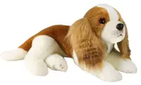 Jucărie de pluș Rappa Eco Friends - Câine Charles Spaniel, stând, 40 cm