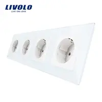 Priza Schuko Cvadrupla Alb