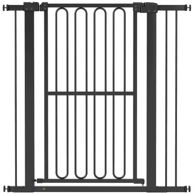 PawHut Grilaj protecție ușă pentru câini, 76-104 cm barieră fără găurire, grilaj scări | Aosom Romania