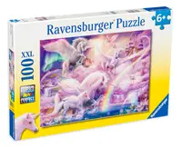 Puzzle Ravensburger din 100 XXL de piese - Pegasus Unicorns