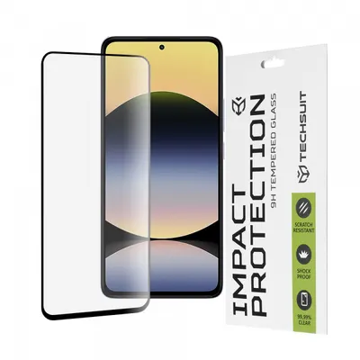 Folie de protectie Ecran Techsuit pentru Xiaomi Redmi Note 14 4G (Standard), Sticla Securizata, Full Glue, 111D, Neagra