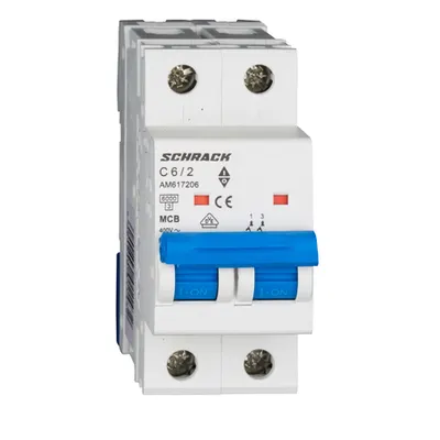 Intreruptor automat modular (MCB) AMPARO 6kA, C 6A, 2-poli
