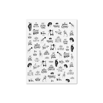 Sticker decor unghii autoadeziv JO-1064