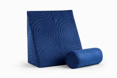 Perna Somnart Relax TV ortopedica pentru citit, antireflux, cu husa detasabila, rezistenta la spalari multiple, albastru 60 x 68 x 30 cm
