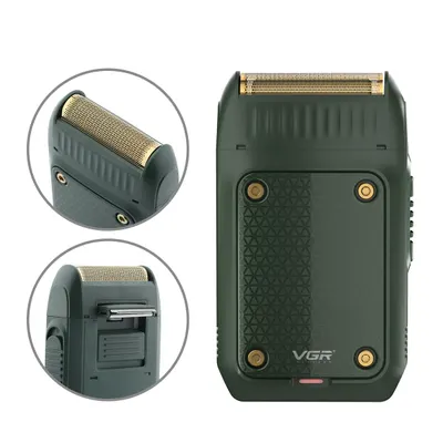 Aparat electric de ras pentru barbati, LED, USB, Negru
