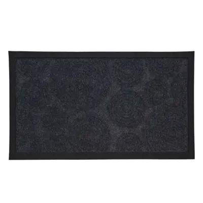 Covor de intrare cauciuc 40x70 cm, gri închis, model cerculețe