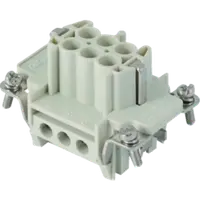 Contector industrial Mama - 44X27 - 6P + E 16A 500V / 6kV / 3 - ȘURUB CONNECTION - CU PLATE - GRI