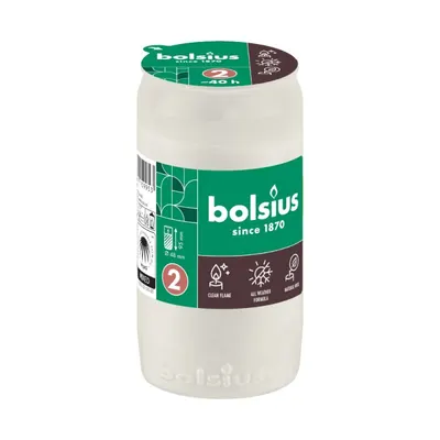 Candela Rezerva Nr.2, Bolsius, Alb, 40 Ore