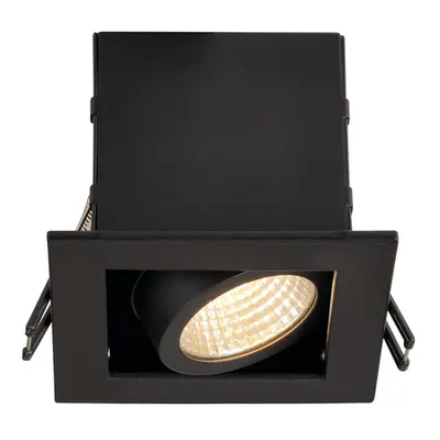 Spot incastrat, KADUX Ceiling lights, black single-headed LED, 3000K, square, matt black, 38°, 9W, incl. driver