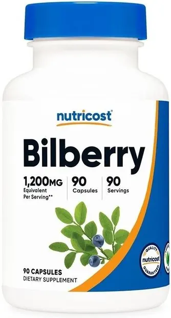 Bilberry, 1200 mg, 90 capsule, Nutricost