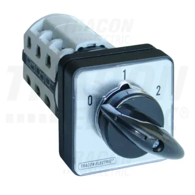 Selector, 0-1-2 TKB-126/4 400V, 50Hz, 125A, 2×4P, 30kW, 88×88mm, 60°