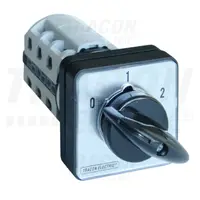 Selector, 0-1-2 TKB-126/4 400V, 50Hz, 125A, 2×4P, 30kW, 88×88mm, 60°