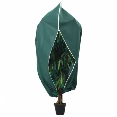 vidaXL Protecție de fleece pt plante, cu fermoar, 70 g/m², 3,93x3 m
