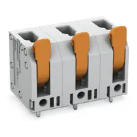 PCB terminal block; lever; 4 mm²; Pin spacing 11.5 mm; 11-pole; Push-in CAGE CLAMP®; 4,00 mm²; gray