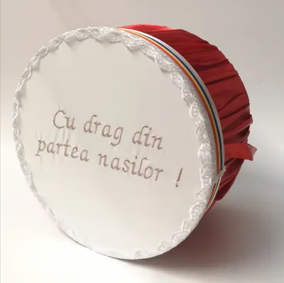 Cutie pentru botez cu broderie a, œCu drag din partea nasilora, 6