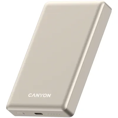Baterie portabilă Canyon - OnPower 510 slim, 10000 mAh, Beige
