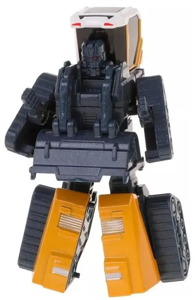 Robot metalic transformabil Raya Toys - 2 în 1 Buldozer, galben