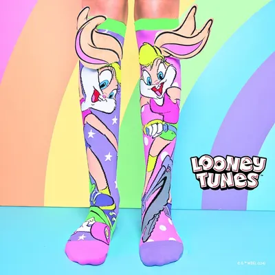 Șosete lungi colorate Madmia pentru fete Lolla Bunny 6-99 ani
