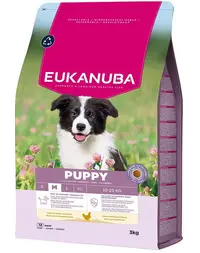 EUKANUBA Puppy Medium Breeds Chicken 3 kg hrană căței rase medii cu pui proaspăt