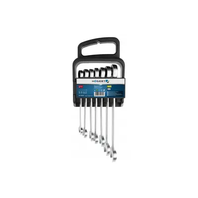 set de chei combinate cu clichet, 7 bucati, 10-19 mm
